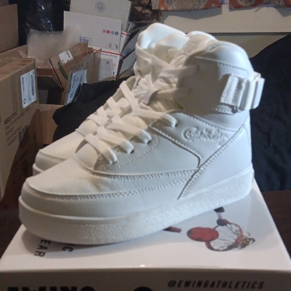 Patrick Ewing 33 Orion Strap White On White Boys 4Y Girls 5.5 NWBOX - Picture 2 of 9